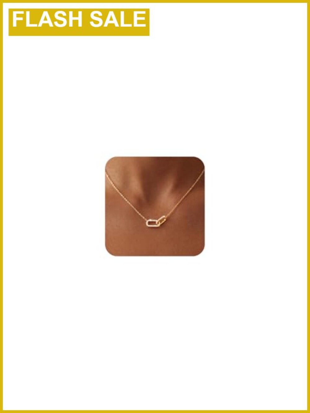 Dainty Teardrop Pendant Necklace 14K Gold Plated Cubic Zirconia CZ Choker